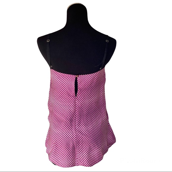 LAILA AZHAR Geometric Print Silk Tank Top Size 0 - Picture 2 of 6